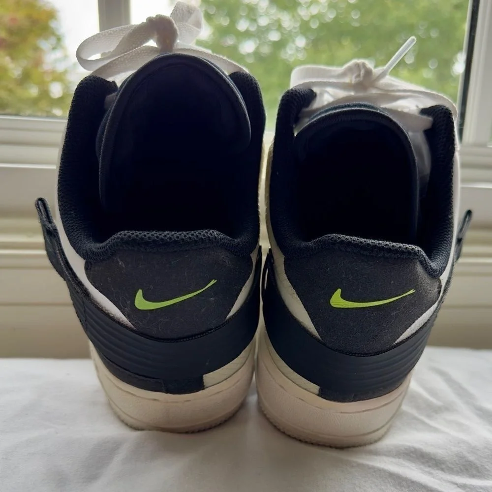 NIKE Air Force 1‎ Type White Black Volt Women/Unisex/Big Kid/Men NWOB Size 8
